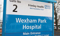 Sign outside Wexham Park Hospital