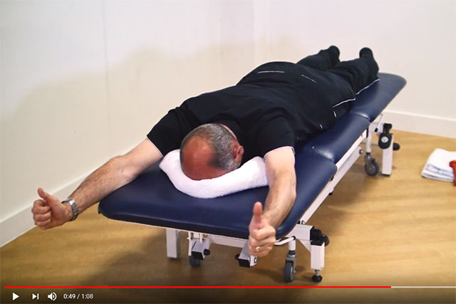 Shoulder blade and rotator cuff exercise lying down 5 video