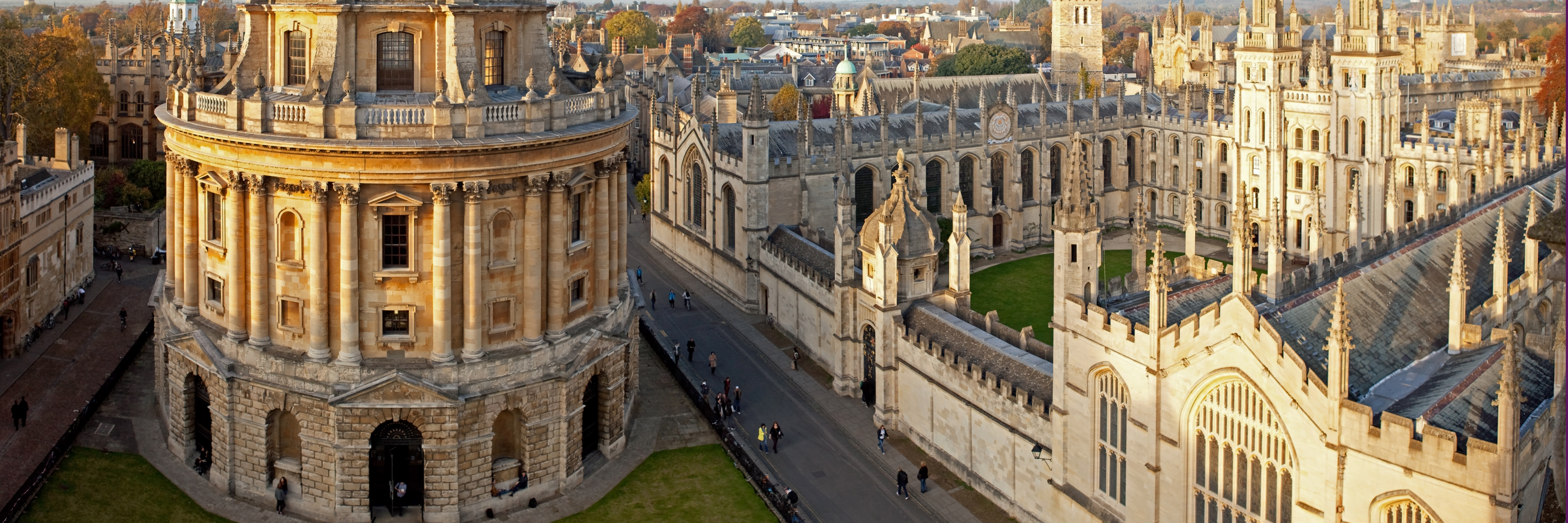 Radcliffe Square Oxford in the autumn seen from above