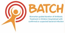 Biomarker-guided duration of Antibiotic Treatment in Children Hospitalised with confirmed or suspected bacterial infection (BATCH) logo