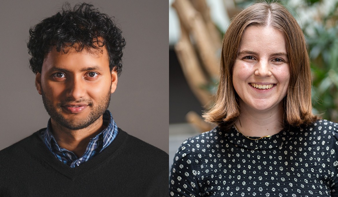 composite image of Pratik Samant and Lara Bonney 
