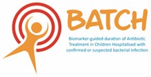 BATCH logo - Biomarker-guided duration of Antibiotic Treatment in Children Hospitalised with confirmed or suspected bacterial infection