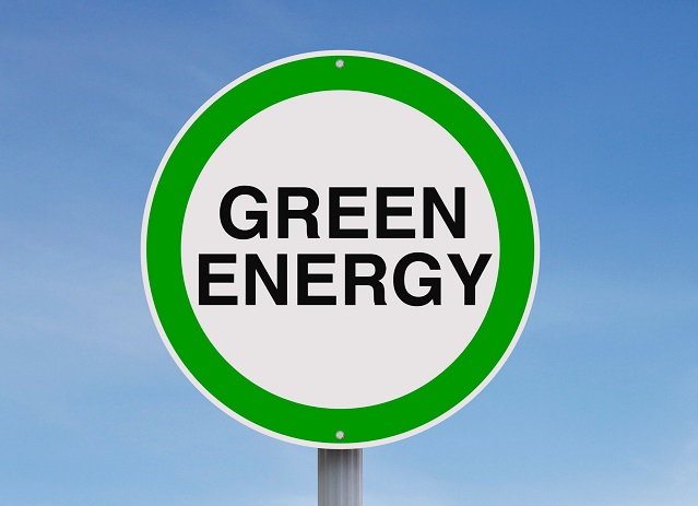 Decorative - Text reads "Green energy"