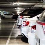 Parked cars in undercroft