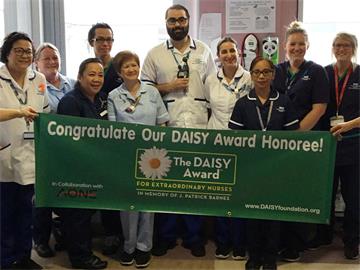 DAISY Award winner Hugo Sanguinho and the Urology Ward team